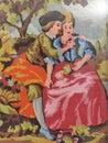 Romance needlepoint art craft