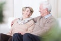 Romance in old age Royalty Free Stock Photo