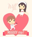 Romance propose couple