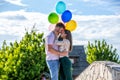 Romance under the colorful balloons