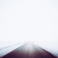 Romance winter frozen road Royalty Free Stock Photo