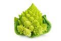 Romanesco broccoli cabbage or Roman Cauliflower isolated on white background with clipping path and full depth of field Royalty Free Stock Photo