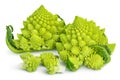 Romanesco broccoli cabbage or Roman Cauliflower isolated on white background with clipping path and full depth of field Royalty Free Stock Photo