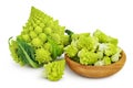 Romanesco broccoli cabbage or Roman Cauliflower isolated on white background with clipping path and full depth of field Royalty Free Stock Photo