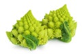 Romanesco broccoli cabbage or Roman Cauliflower isolated on white background with full depth of field Royalty Free Stock Photo