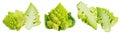 Romanesco broccoli cabbage or Roman Cauliflower isolated on white background with full depth of field Royalty Free Stock Photo