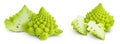 Romanesco broccoli cabbage or Roman Cauliflower isolated on white background and full depth of field Royalty Free Stock Photo