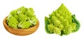 Romanesco broccoli cabbage or Roman Cauliflower isolated on white background with  full depth of field Royalty Free Stock Photo