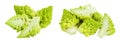 Romanesco broccoli cabbage or Roman Cauliflower isolated on white background with full depth of field Royalty Free Stock Photo