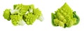 Romanesco broccoli cabbage or Roman Cauliflower isolated on white background with full depth of field Royalty Free Stock Photo