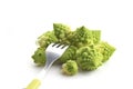 Romanesco broccoli with fork Royalty Free Stock Photo