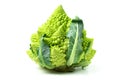 Romanesco broccoli or roman cauliflower Brassica oleracea var fresh isolated vegetable a strange and bush on white background Royalty Free Stock Photo