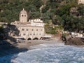 Romanesque Abbey of San Fruttuoso near Portofino Royalty Free Stock Photo