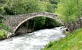 A romanesque bridge in Andorra Royalty Free Stock Photo