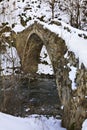 Romanesque bridge in La Margineda. Principality of Andorra Royalty Free Stock Photo