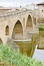 romanesque bridge over river Arga, Puente La Reina, Road to Sant