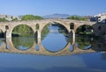 Romanesque bridge At Puente la Reina. Royalty Free Stock Photo