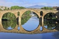 Romanesque bridge At Puente la Reina Royalty Free Stock Photo