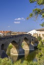 Romanesque bridge Puente la Reina, Gares, Navarre, Spain Royalty Free Stock Photo