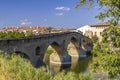 Romanesque bridge Puente la Reina, Gares, Navarre, Spain Royalty Free Stock Photo