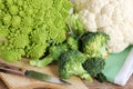 Romanesque, broccoli and cauliflower