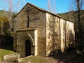 Romanesque chapel of San Adrian de Sasabe in Borau Royalty Free Stock Photo