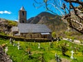 Romanesque church of Boi in the Catalan Pyrenees, Spain Royalty Free Stock Photo