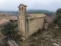 Romanesque church of Sant Cugat de Salou or Raco in Navas Bages Catalonia. Spain Royalty Free Stock Photo