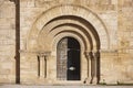 Romanesque church of St. Maria de Porqueres. Banyoles, Girona, Spain Royalty Free Stock Photo