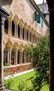 The romanesque cloister of Verona`s cathedral, Italy