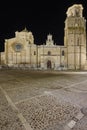 Romanesque and gothic church by night. Colegiata Toro. Castilla LeÃÂ³n Royalty Free Stock Photo