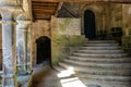 The romanesque gothic monastery of Santo Estevo de Ribas de Sil at Nogueira de Ramuin, Galicia in Spain