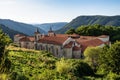 The romanesque gothic monastery of Santo Estevo de Ribas de Sil at Nogueira de Ramuin, Galicia in Spain