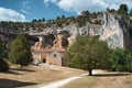 Romanesque hermitage of the Templar order San Bartolome in the natural park.