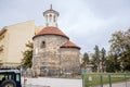 Romanesque medieval rotunda of St. Longina in the center of Prague during the autumn day, Czech Republic