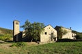 Romanesque and Mozarabic church of San Pedro de Larrede, route of the romanesque churches of the Serrablo, Huesca province, Aragon Royalty Free Stock Photo