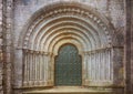 Romanesque portal of the Monastery of Armenteira in Galicia