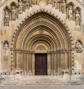 Romanesque style arch and gate medieval church