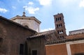 The Romanesque Tower of the Church of Santa Maria Cosmodin in Rome Italy Royalty Free Stock Photo
