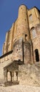 Romanesque tower and walls Royalty Free Stock Photo