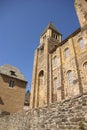 Romanesque tower and walls Royalty Free Stock Photo