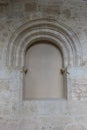 Romanesque walled door detail
