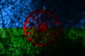 Romani people grunge flag, Gipsy smoke flag