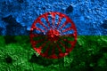 Romani people grunge flag, Gipsy smoke flag