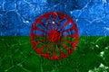 Romani people grunge flag, Gipsy smoke flag