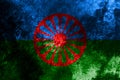 Romani people grunge flag, Gipsy smoke flag