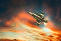 Romania Air Force F16 Fighting Falcon jet plane Royalty Free Stock Photo