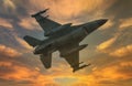F16 Fighting Falcon jet plane, Romania. Royalty Free Stock Photo