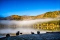 Romania beautiful landscape Saint Ana volcanic lake Royalty Free Stock Photo