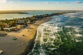 Romania Black Sea Coastline and beach at Mamaia, Constanta city Royalty Free Stock Photo